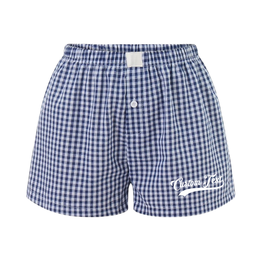 Custom Gingham Boxer Shorts