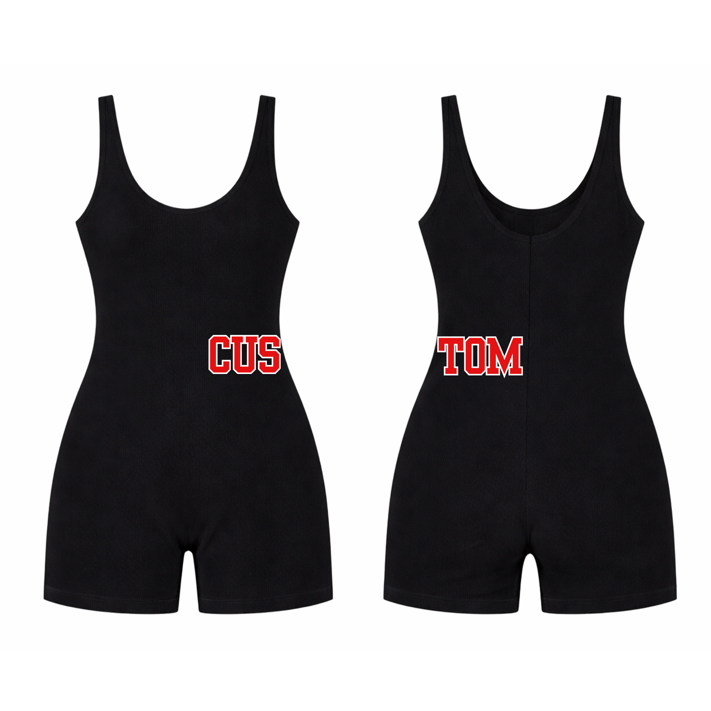 *NEW DESIGN* Custom wrap around text romper